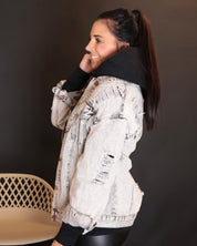 Oversize Jeansjacke - Asphalt