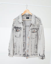 Oversize Jeansjacke - Asphalt