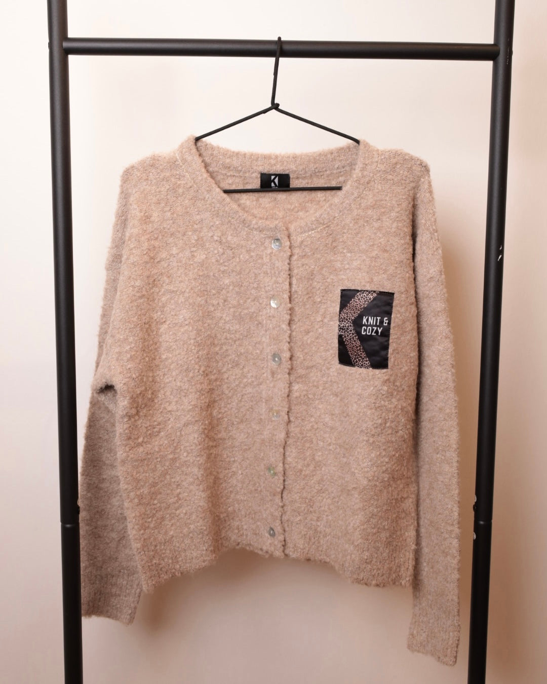 Strickjacke Beige
